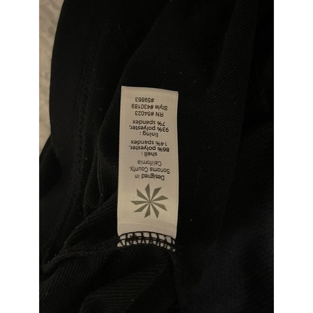 Athleta Woman's Black Love Jacket Full‎ Zip W/ Pockets Small